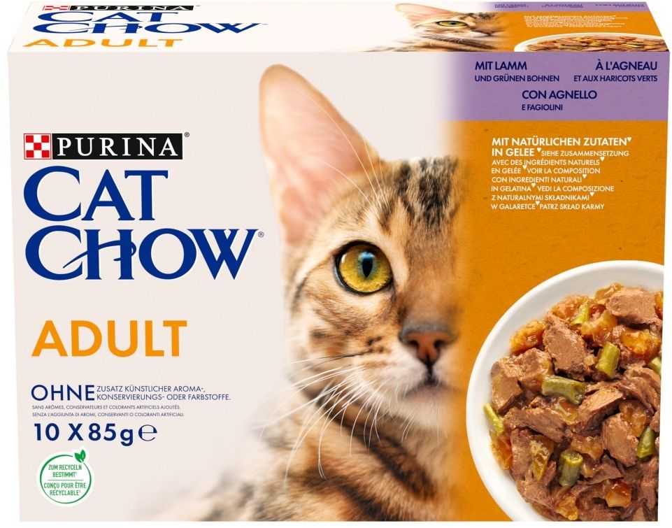 Purina Cat Chow Lamb + Green Beans 10x85g
