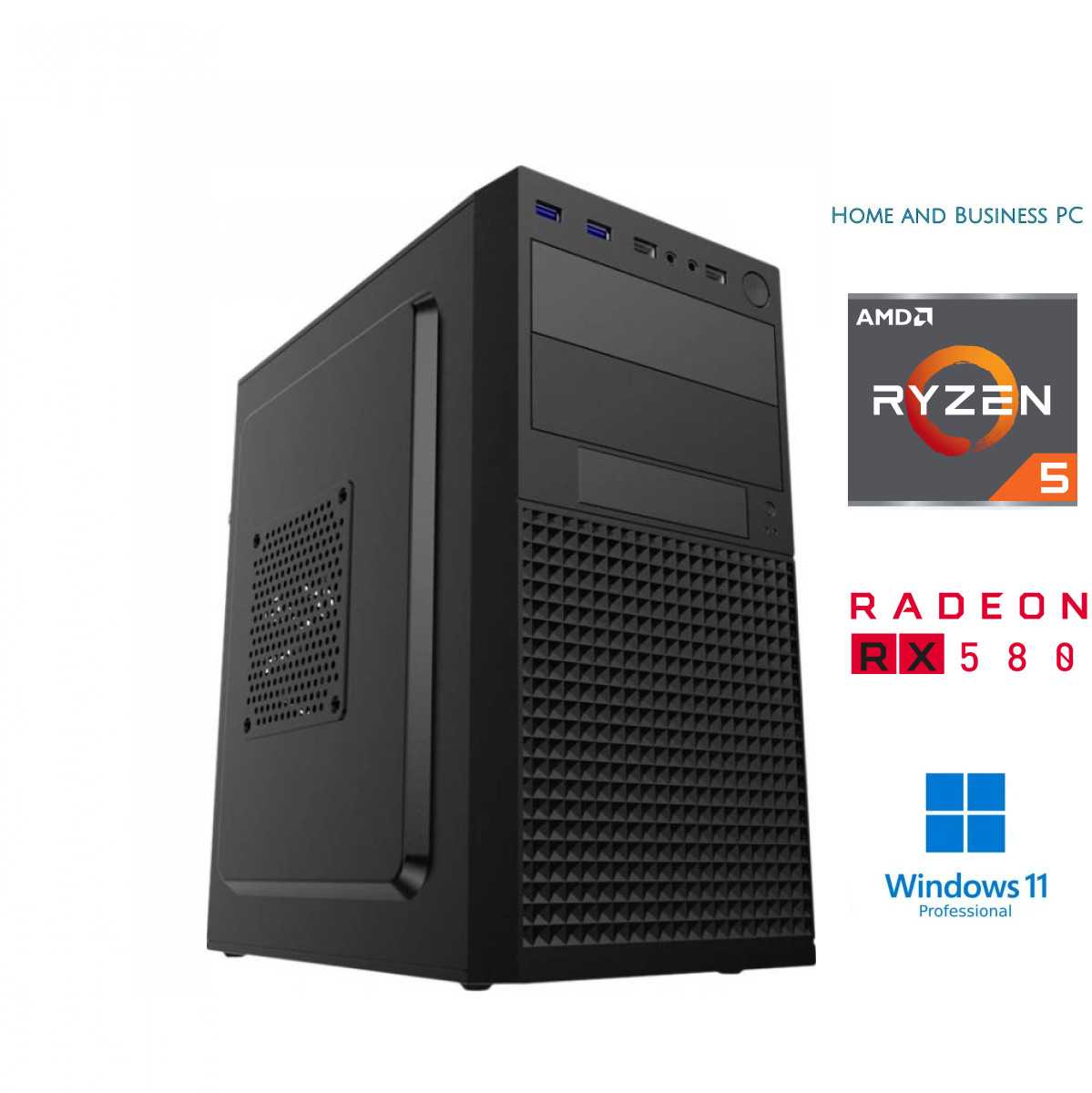 MDATA BUSINESS Ryzen 5 5600G, 64GB, 512GB SSD, RX 580, 8GB, Windows 11 Pro