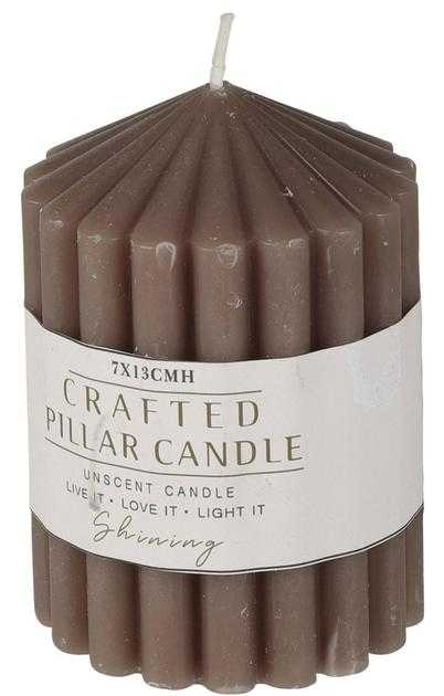 Home Styling Collection Brown candle, 10x7x7cm