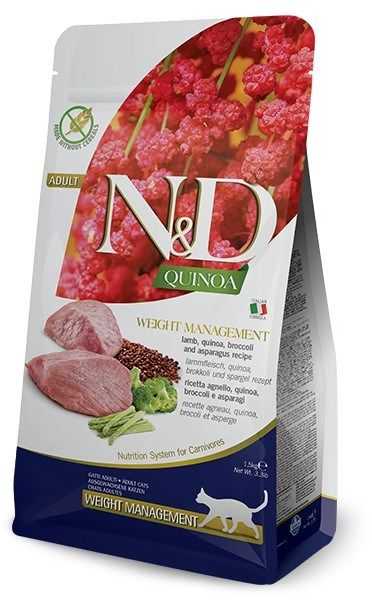 Farmina N AND D Quinoa Weight Management Lamb and Broccoli Adult Dog Food, 5kg
