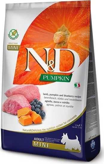 Farmina N AND D Pumpkin Lamb AND Blueberry Mini Adult – dry dog food – 7 kg.