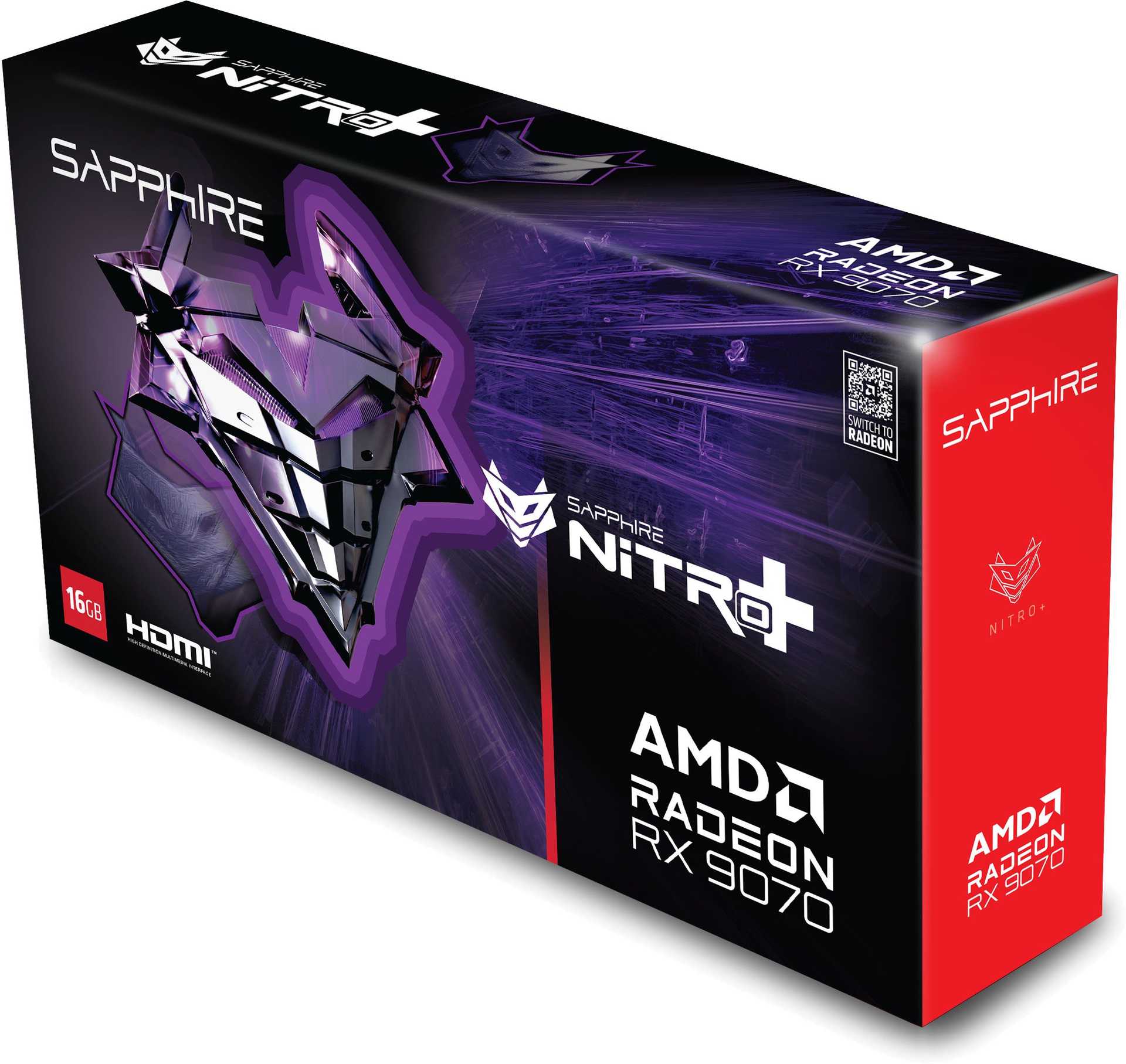 SAPPHIRE AMD Radeon RX 9070 Nitro+ 16GB GDDR6 256-bit