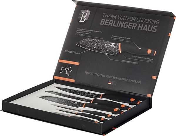 Berlinger Haus 6 piece knife set, black Granit Diamond - BH/21