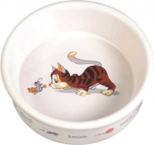 Trixie CERAMIC CAT BOWL WITH DESIGN, 200ml