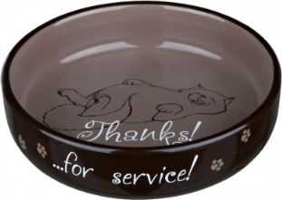 Trixie CERAMIC BOWL FOR CAT, 0.3 L, 15 CM, FOR SHORT-NOSED BREEDS