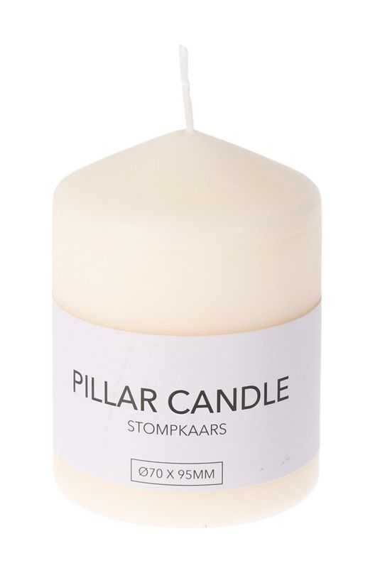 Home Styling Collection Pillar Candle Cream 9x7x7cm