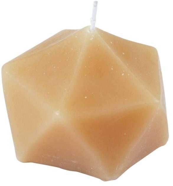 Homea Beige Candle Origami, 7x7x7cm