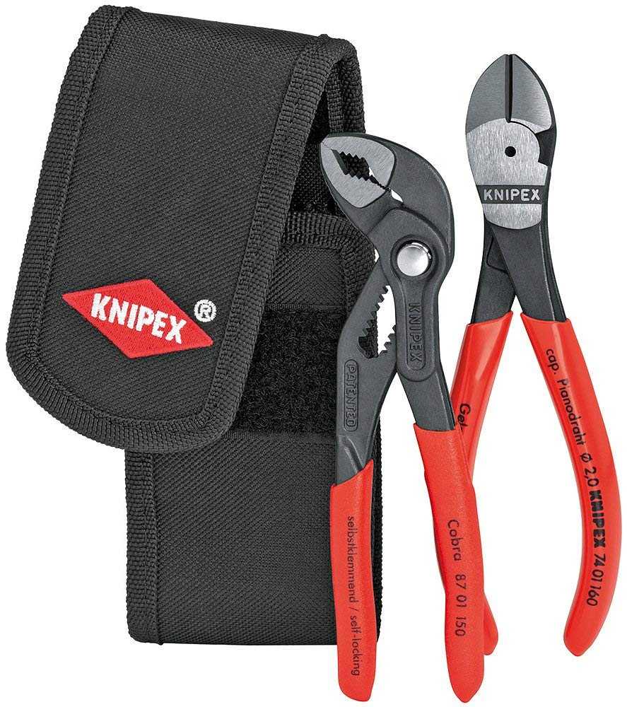 Knipex 002072V02 - red / black, with case, 2-piece set