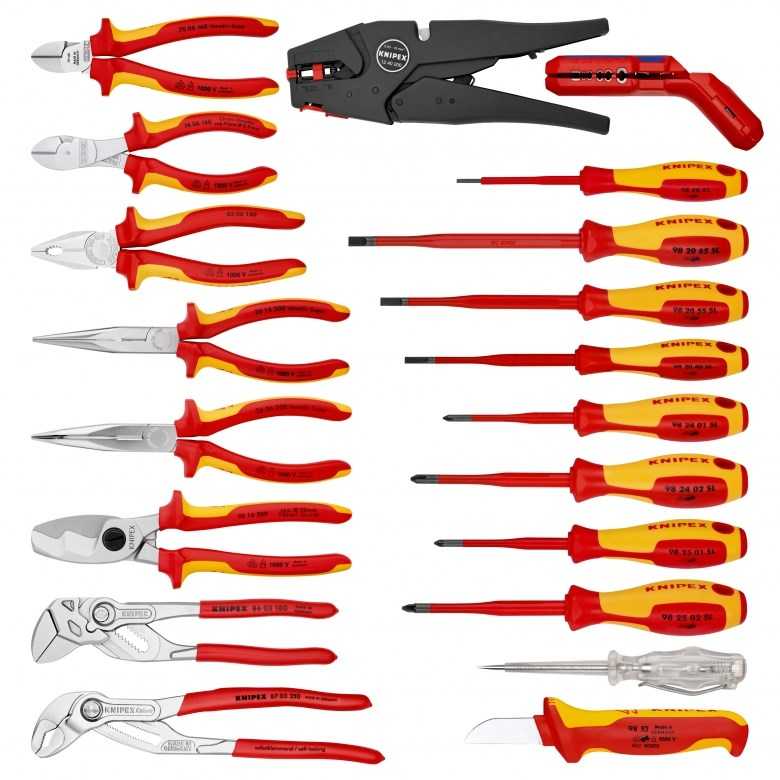 Knipex AND quot;Vision24 AND quot; electric tool case, 20-piece tool set (black)