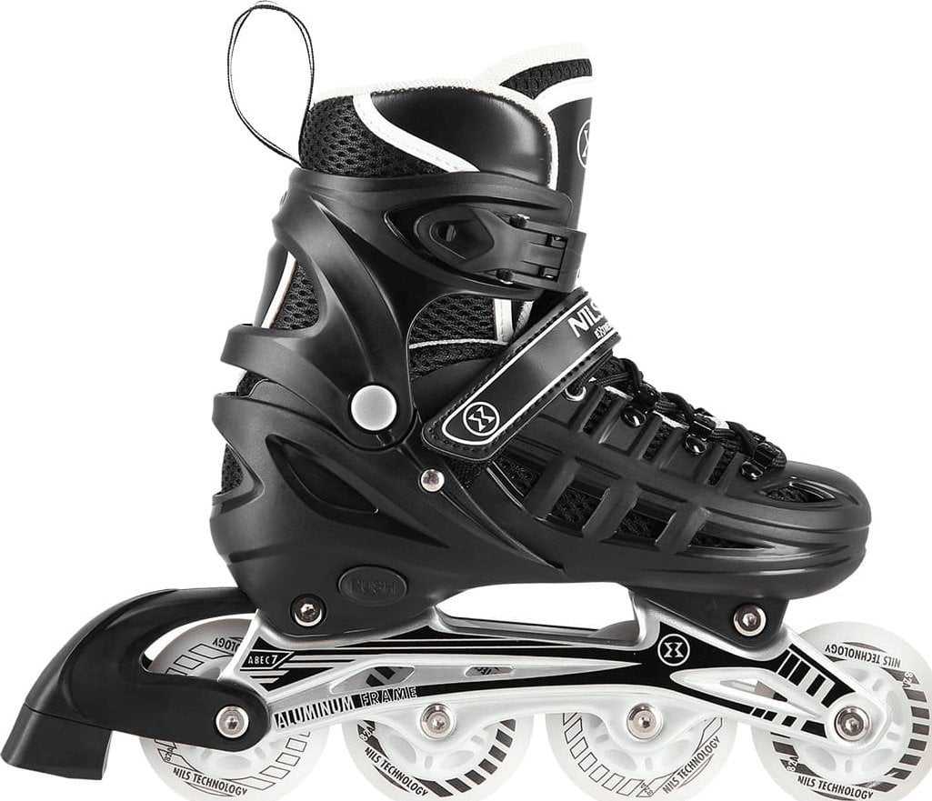 NILS eXtreme NH10905 skates with replaceable blade, adjustable, black, size 35-38