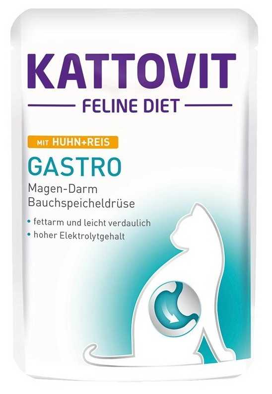 Kattovit Feline Diet Gastro Chicken with rice - wet cat food - 85 g