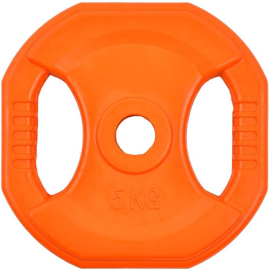INSPORTLINE 5 kg square rubber-coated weight plate pump