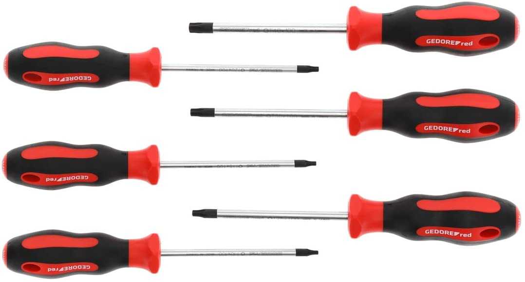 Gedore Red 2K screwdriver set, 6 pieces (red/black)