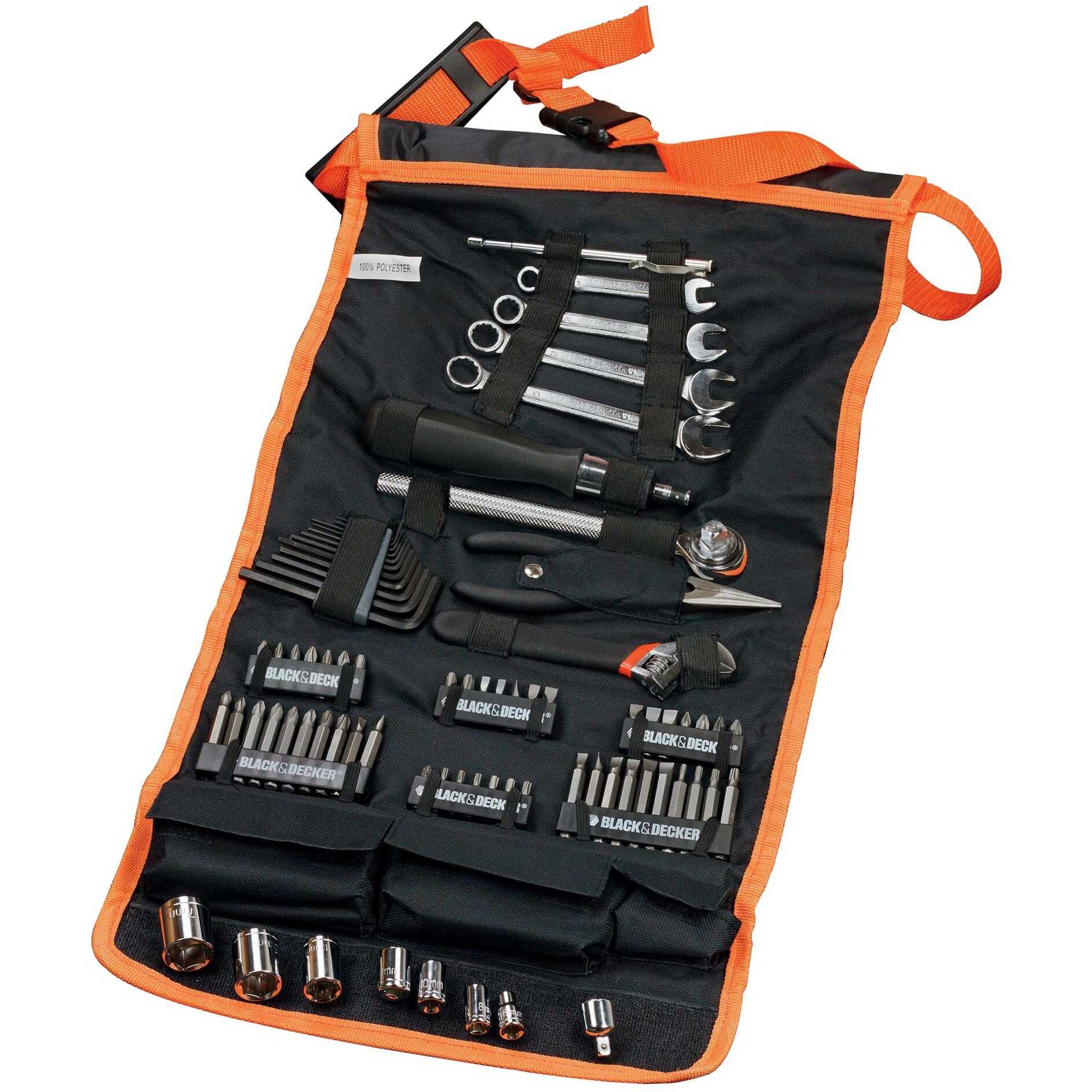Black+Decker Mechanic`s tool set with rolling