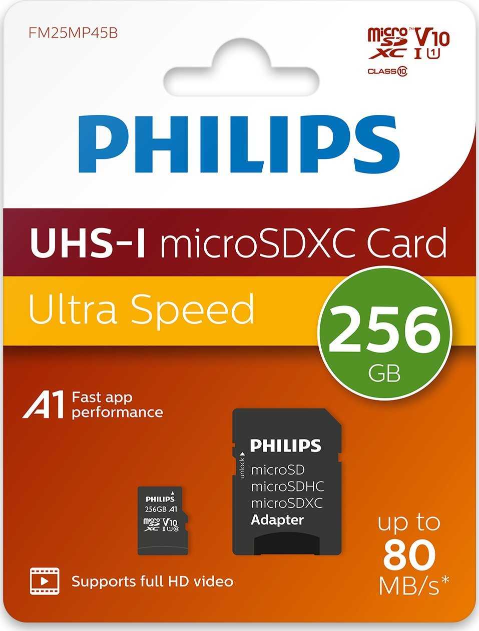 PHILIPS Micro SDXC 256GB Class 10 FM25MP45B/00