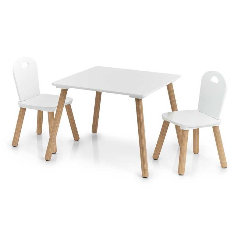 Zeller 2 CHAIRS, DESK, SCANDI FOR KIDS, WHITE