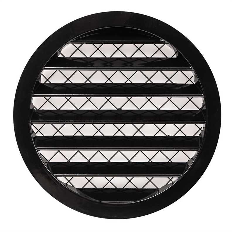 Europlast 125mm black aluminum alloy grille