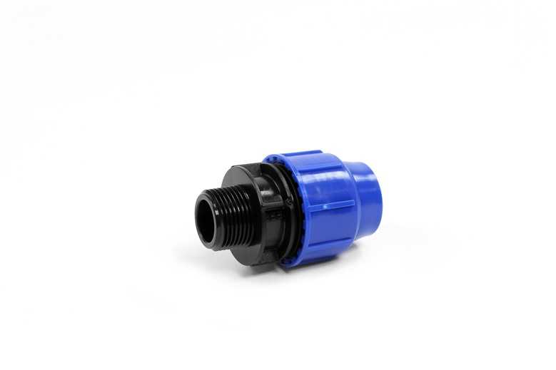 PERLA MALE ADAPTOR 3/4" BLUE