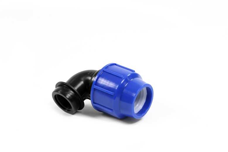 PERLA Female elbow Ø20 x 1/2, blue