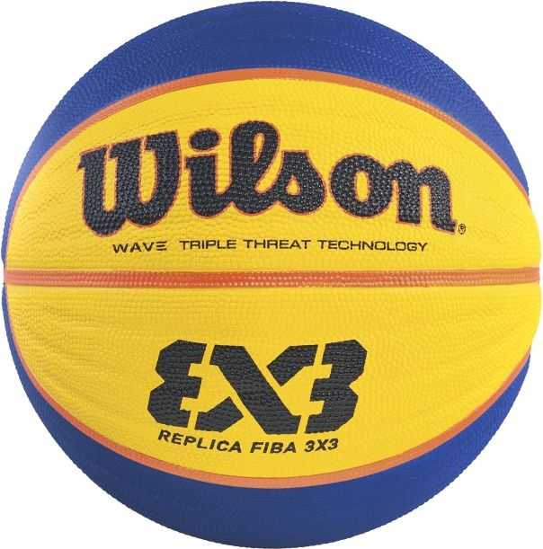 Wilson FIBA 3x3 Replica Basketball WTB1033XB, blue and yellow.