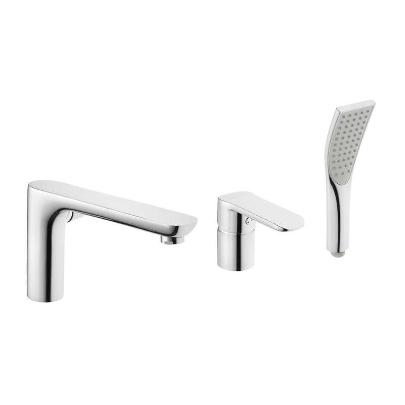 INVENA 3-HOLE BATH TUB MIXER SIROS CHROME