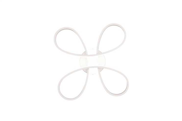 Trio LED ceiling light, fly design, 40cm, 4000K, matt white