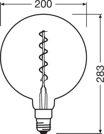Osram LED LAMP 1906 GLOBE 5W 1800K E27 SMOKE