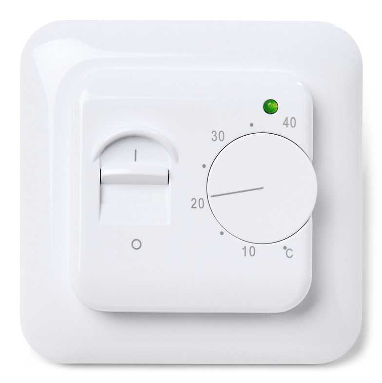 HEATCOM THERMOSTAT HC15 MATTE GOLD FLOORING WHITE