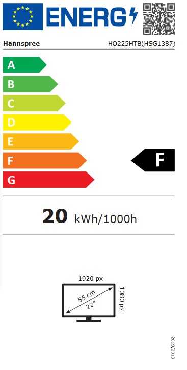 HANNSPREE HO 225 HTB 21.5" TFT 16:9