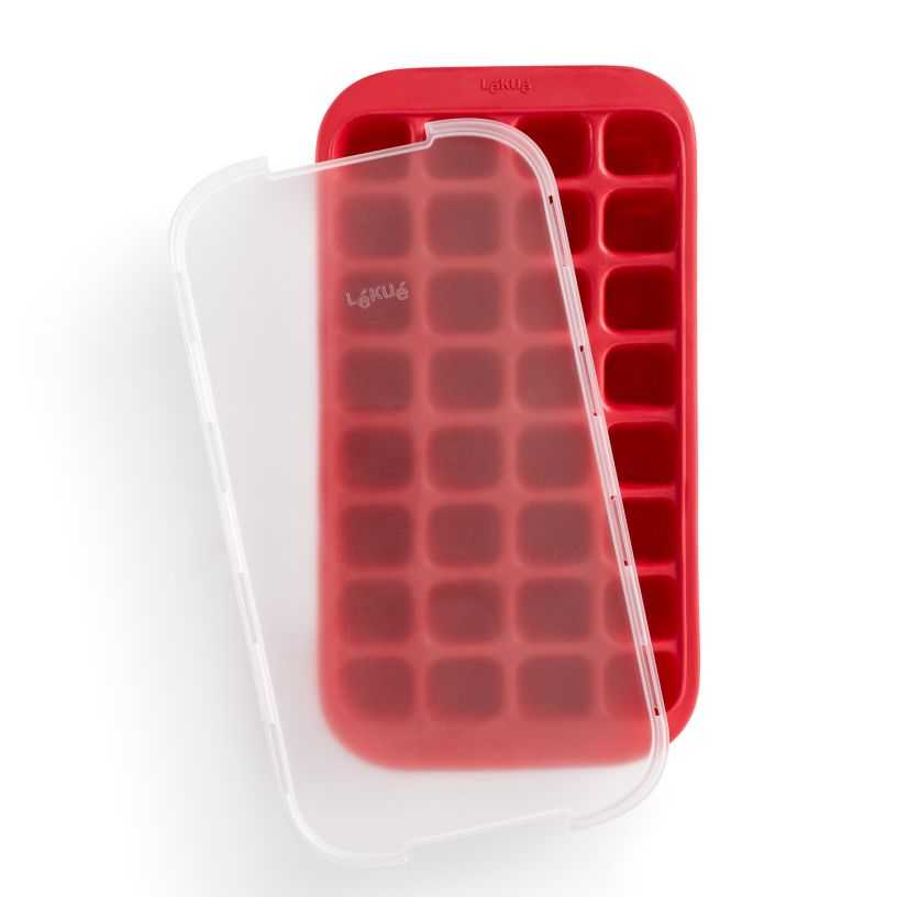 Lékué Industrial ice cube tray with lid, Red