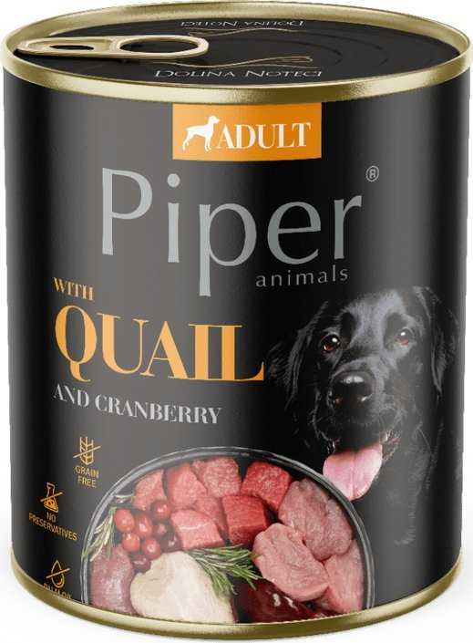 DOLINA NOTECI Piper Animals with quail – wet dog food – 800g