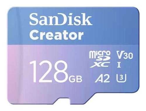 SANDISK Creator microSD Card 128GB UHS-I