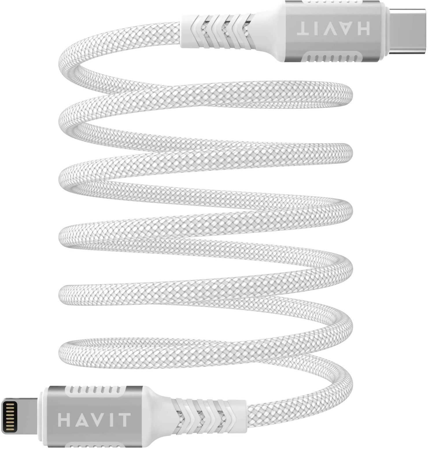 HAVIT CB6298 Magnetic USB Type C to Lightning Cable, 1m, White