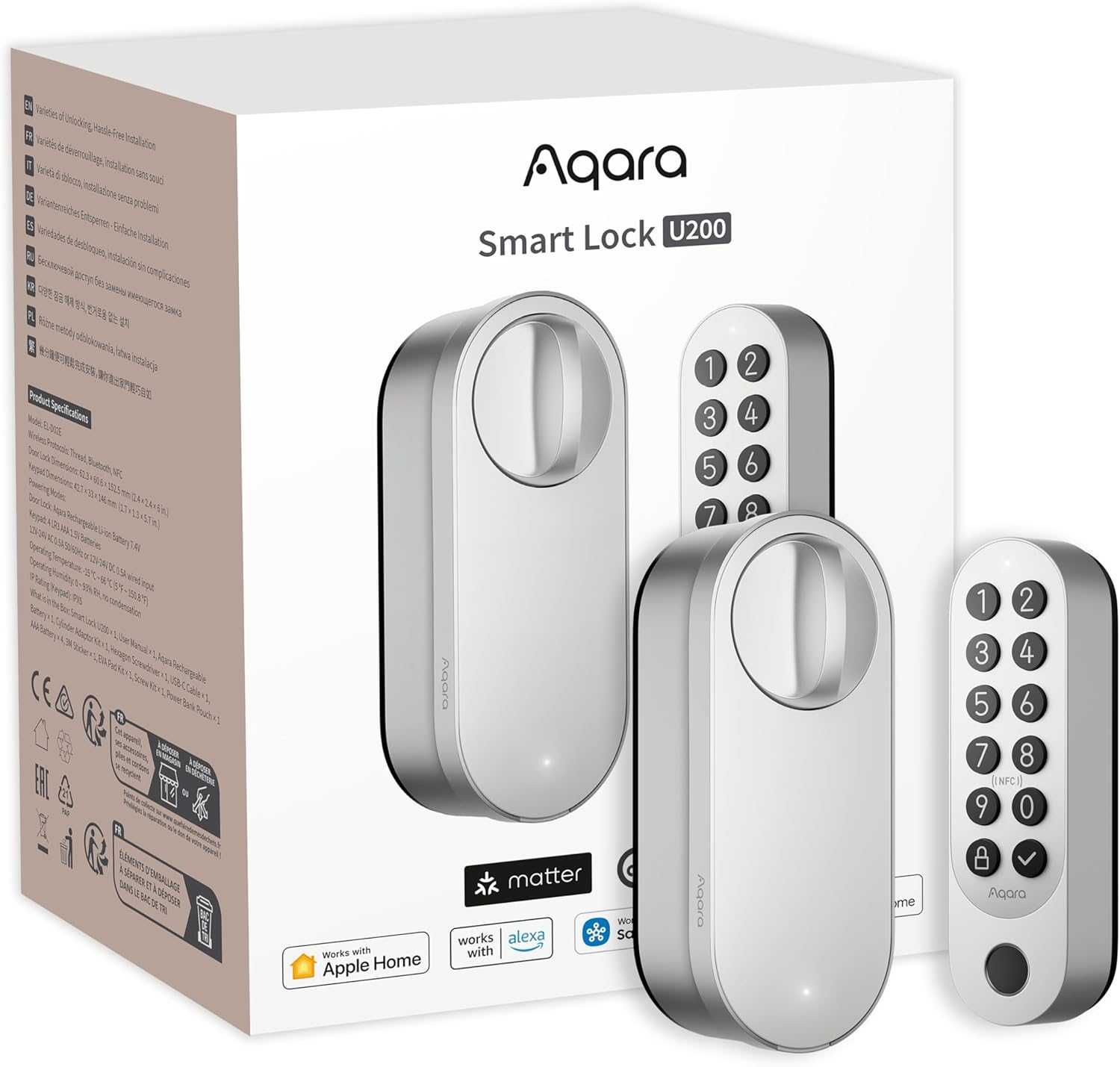 AQARA Smart Lock U200 Grey EL-D02D-S