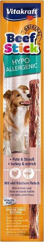 Vitakraft Beef stick, hypoallergenic turkey with ostrich – a dog treat