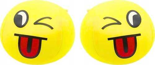LEAN Toys Soft Ball Smiley Emoji Ball Yellow 9cm