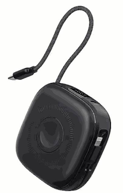 Swissten Voltbox MagGO with Built-in Cables, Black