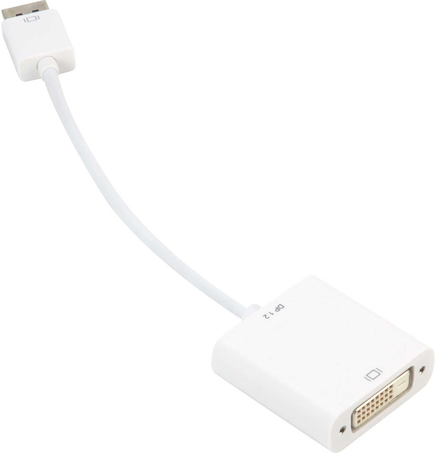 Sharkoon DisplayPort 1.2 to DVI 24+1 Adapter, 0.15m, White