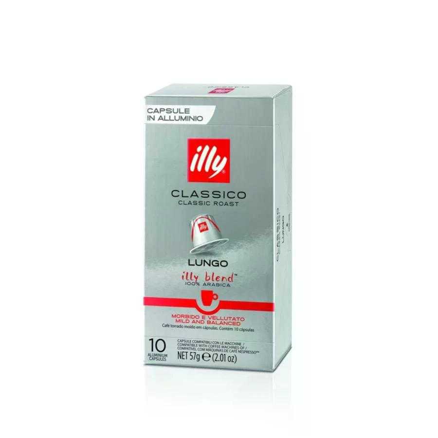 Illy NESPRESSO, Lungo - dark roast coffee, pack of 10