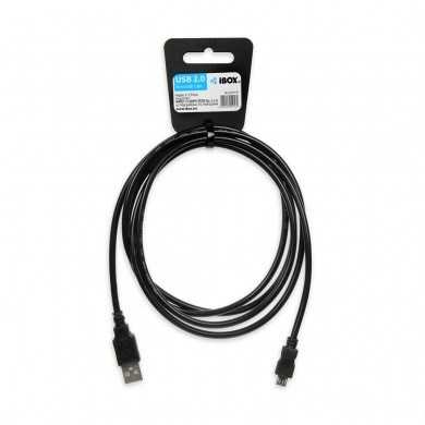 iBOX USB-A to microUSB Cable 1.8m Black IKU2M18