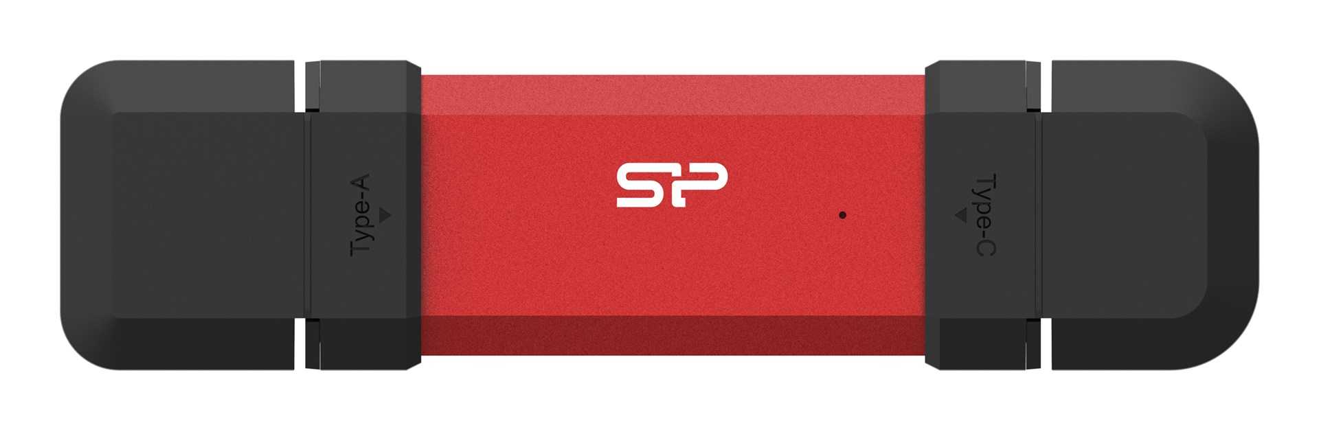 SILICON POWER 250GB DS72 Dual USB-C USB-A 3.2 Red