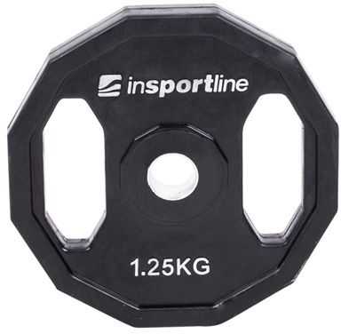 INSPORTLINE Rubber Coated Weight Plate Ruberton 1.25kg 30mm