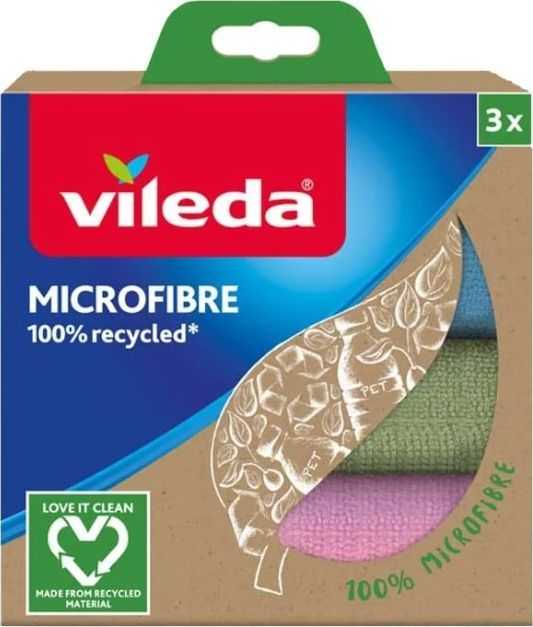 Vileda 100% Recycled Microfiber, 3-piece set
