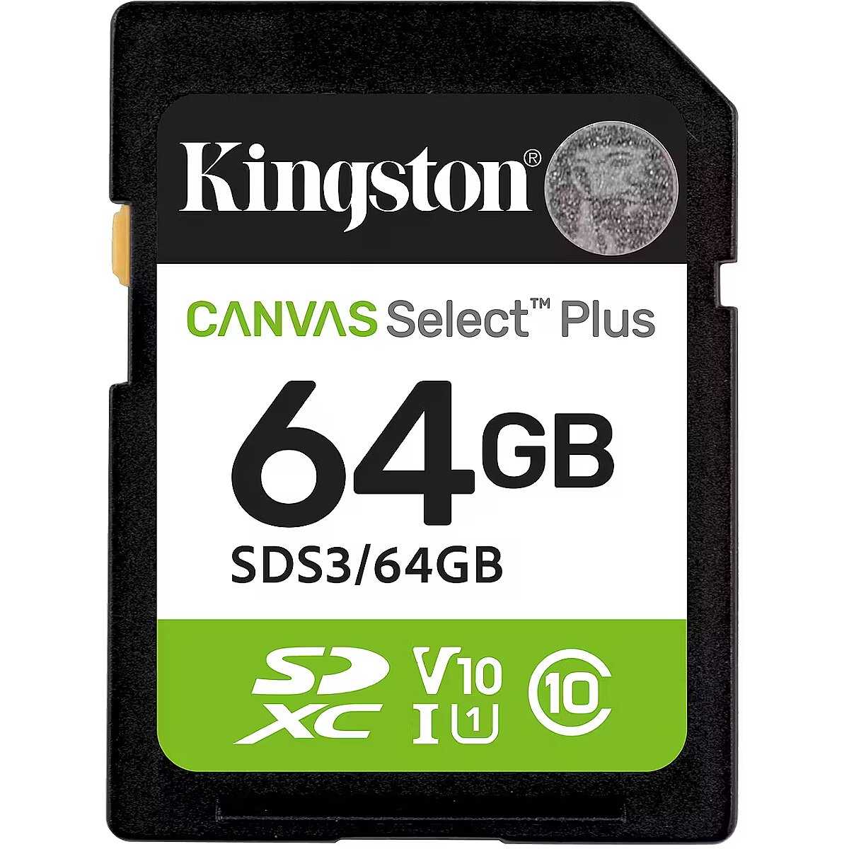 KINGSTON 64GB SDXC Canvas Select Plus Gen3 SDS3/64GB