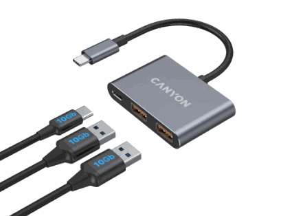 CANYON DS-3 3-in-1 USB-C Dark Grey