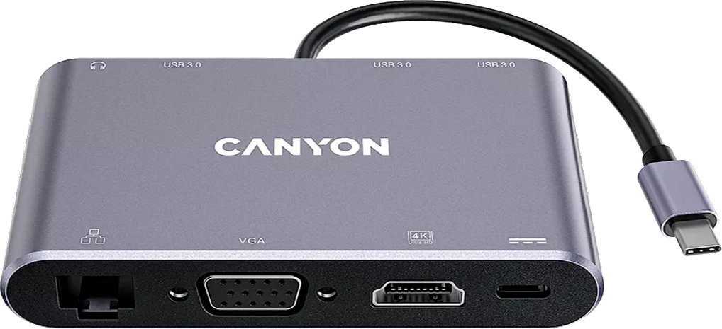CANYON DS-14 8-in-1 4K USB-C Dark Grey