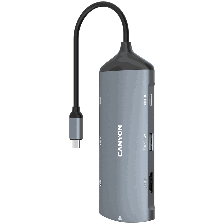 CANYON DS-15 8-in-1 4K USB-C Dark Grey