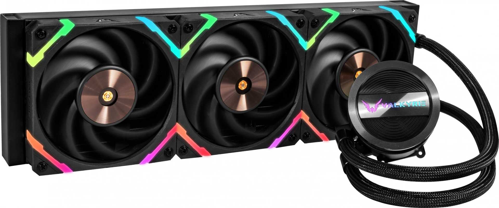 VALKYRIE Dragonfang 360 120mm ARGB Liquid Cooler VK-AIODR360B, black