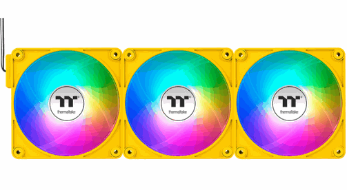 THERMALTAKE CT120 EX ARGB 120mm Case Fan CL-F215-PL12BB-A Yellow, 3-pack