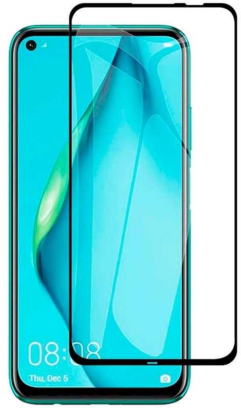 Fusion Accessories "5D Full Glue Tempered Glass for Huawei P40 Lite E" Black